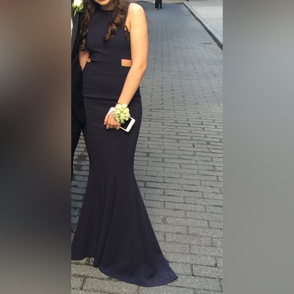 Likely Millbury Gown Navy Blue‎ Cut Out Dress Size 8 - Picture 2 of 8